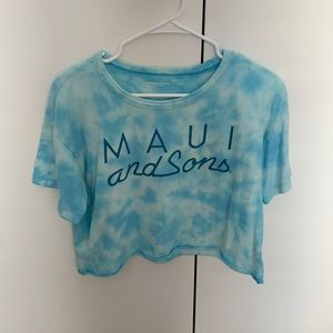 American Eagle x Maui and Sons cropped tee